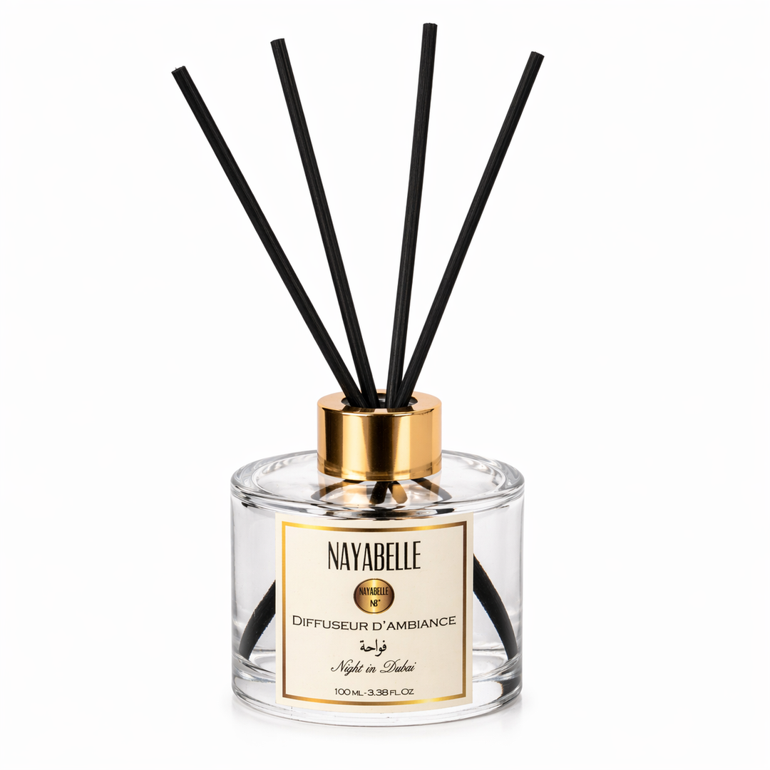 Diffuseurs d'ambiance à bâtonnets Nayabelle — parfum d'intérieur fabriqué au Maroc