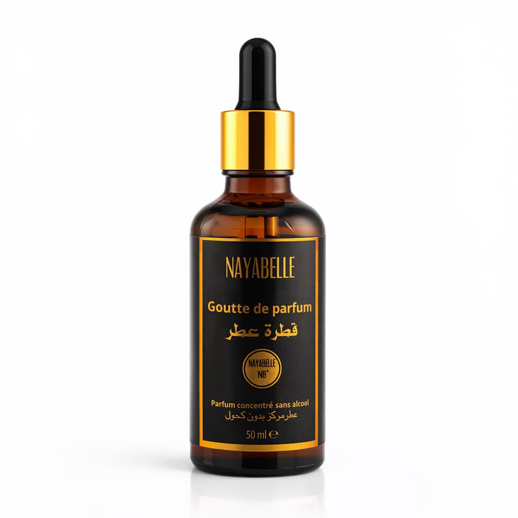 Parfums sans alcool Nayabelle — huiles concentrées et musks fabriqués à Casablanca