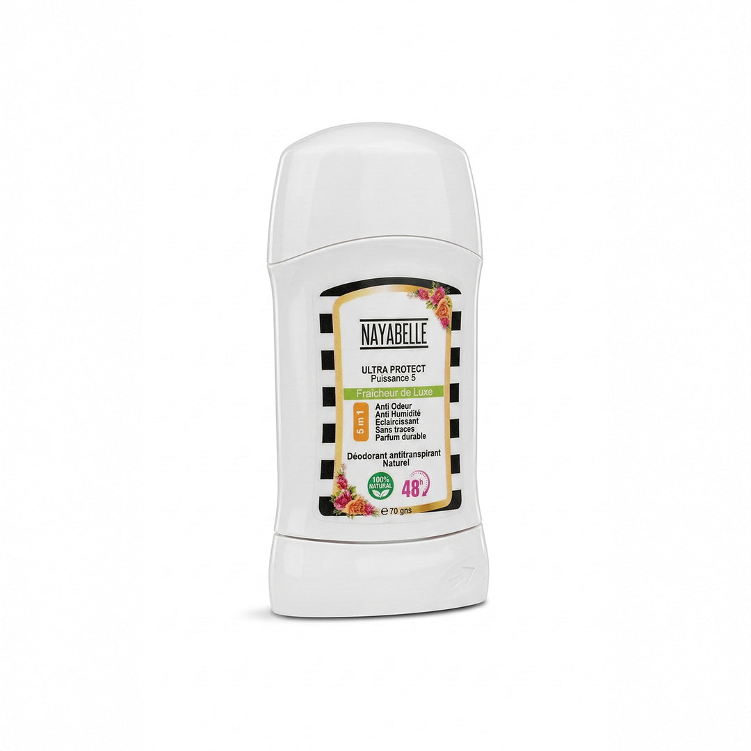 Stick déodorant antitranspirant naturel Nayabelle Ultra Protect Fraîcheur Lime 70g - Protection 48h